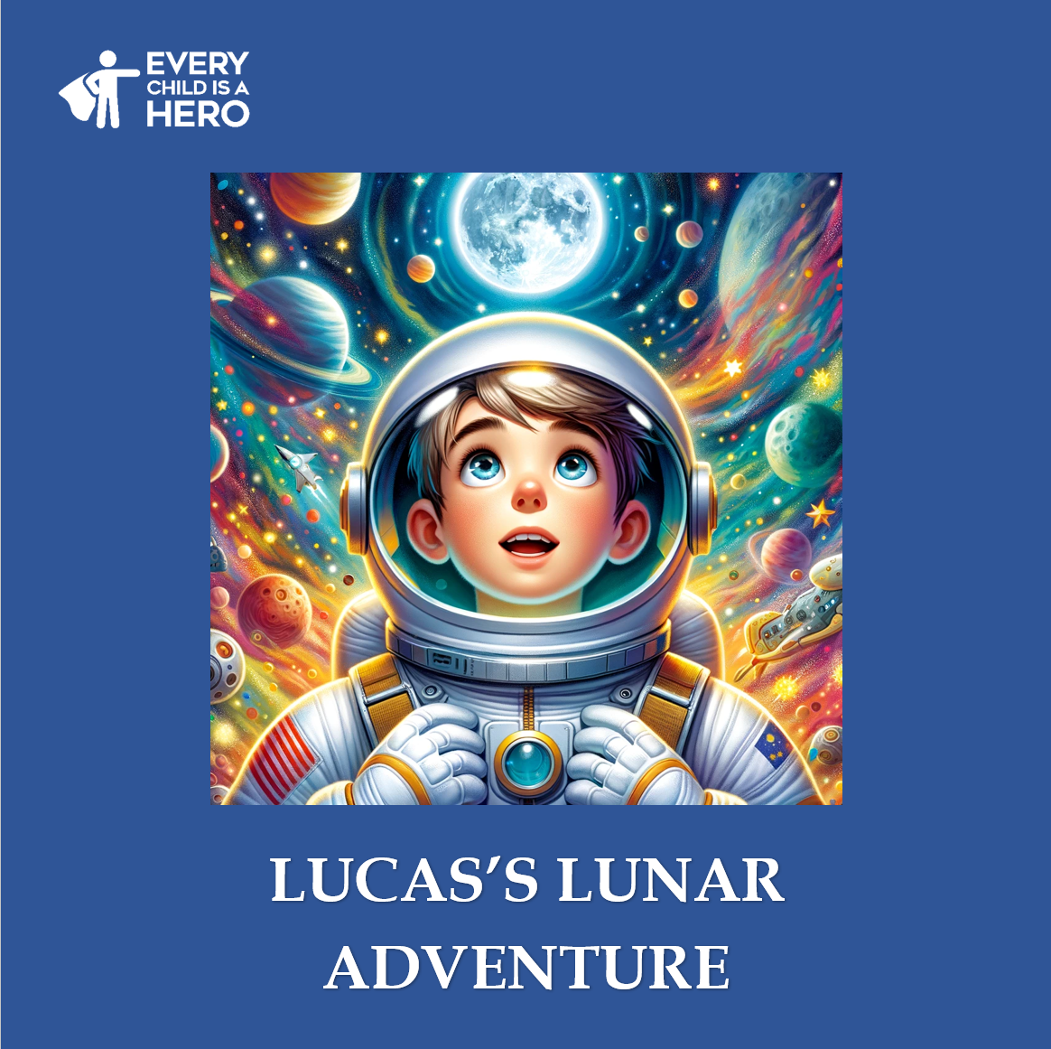 front cover of a lucas's lunar adventure book